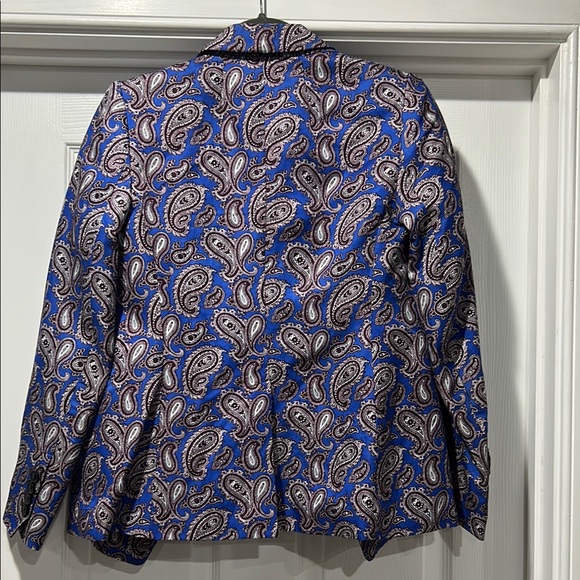 Banana Republic Paisley Blue Blazer size 0 - Picture 5 of 5